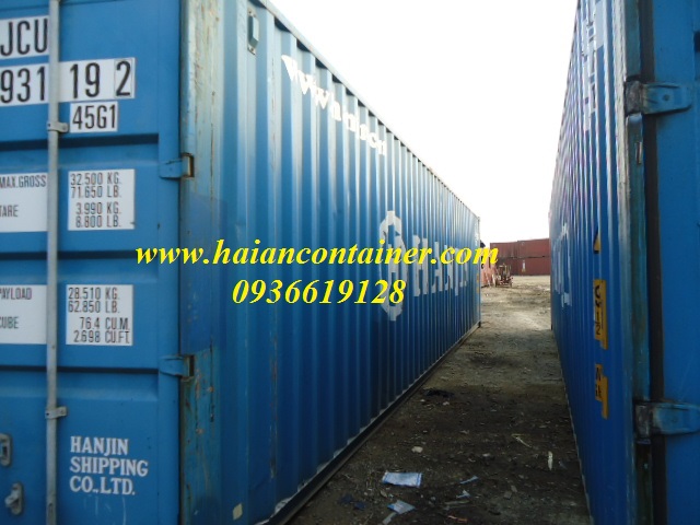 Bên ngoài Container kho 40 feet HC chất lượng tại Hải Phòng